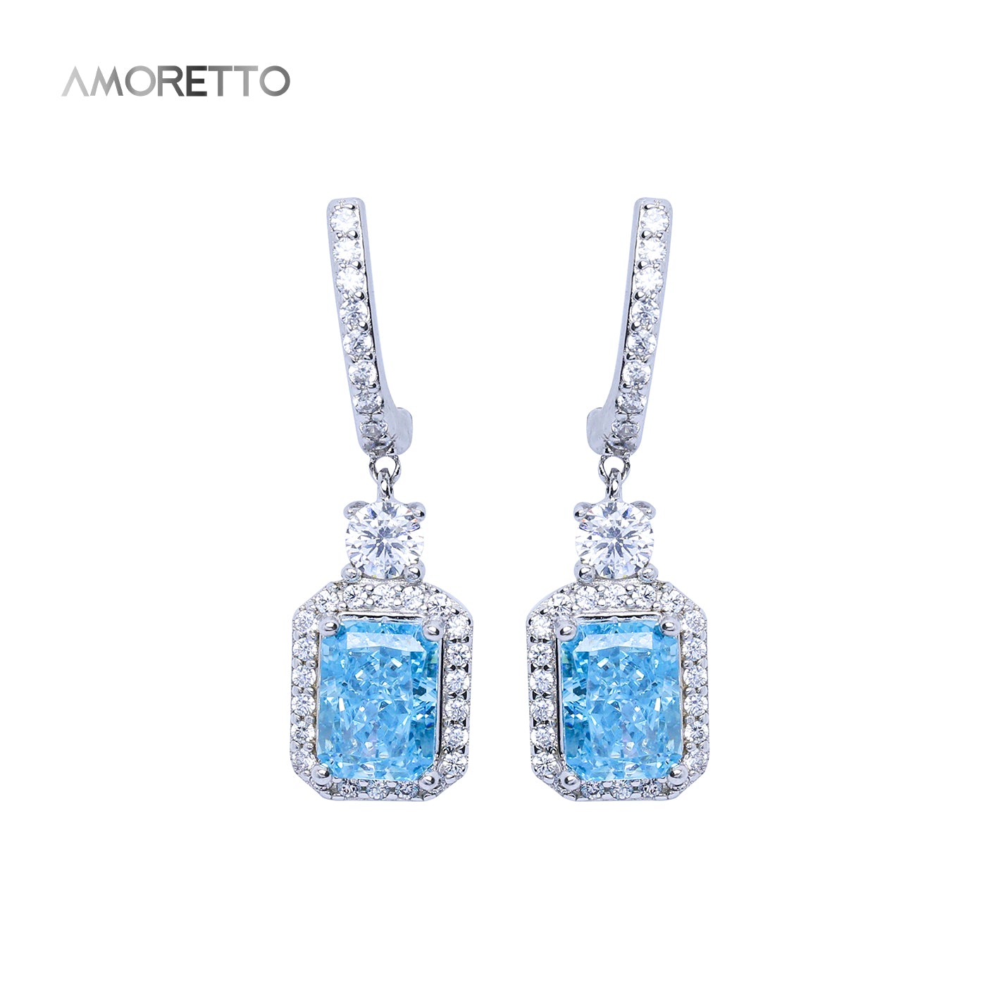 Azure Glam Radiant Dewdrops Earrings