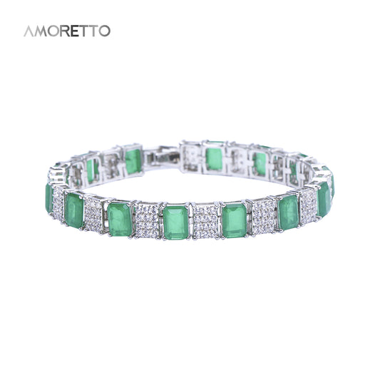 Lattice of Forest Light Pavé Bracelet