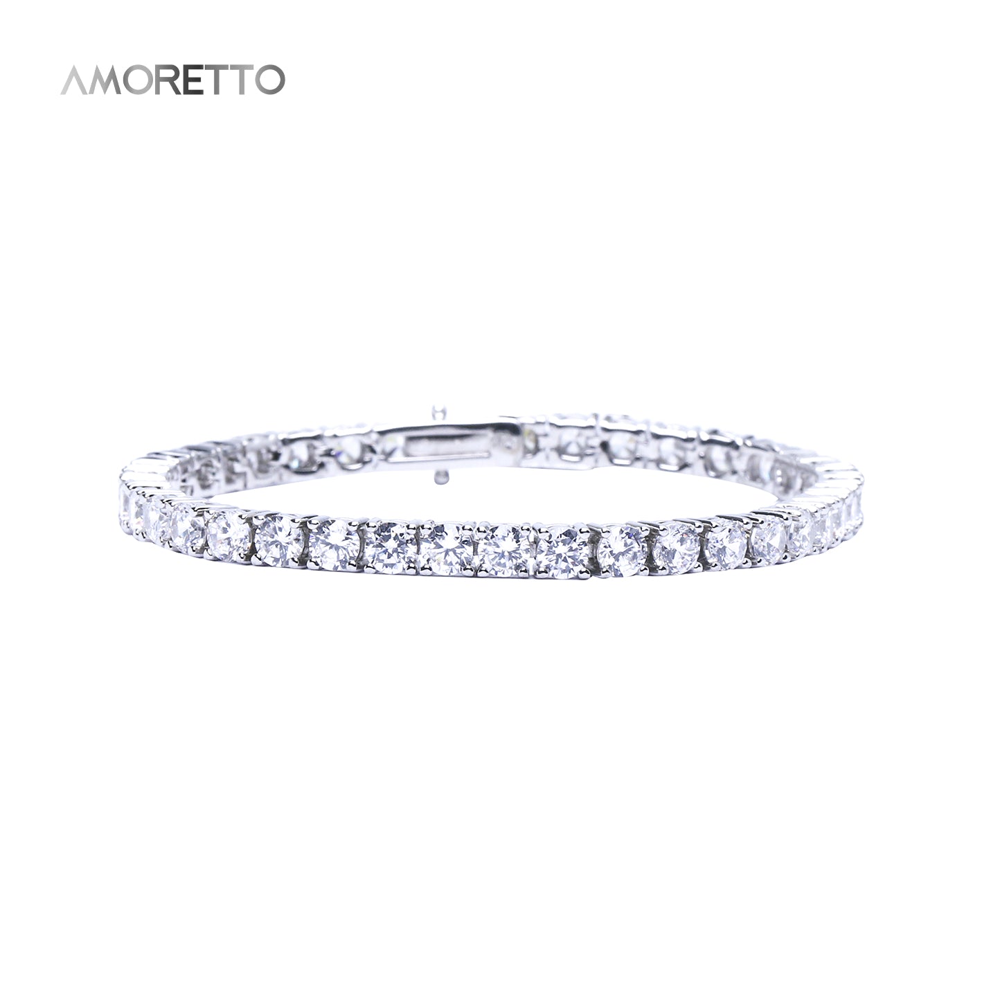 Brilliante Signature Bracelet – Colorless Tennis Bracelet with Box Clasp