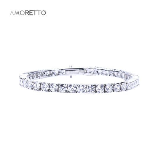 Brilliante Signature Bracelet – Colorless Tennis Bracelet with Box Clasp