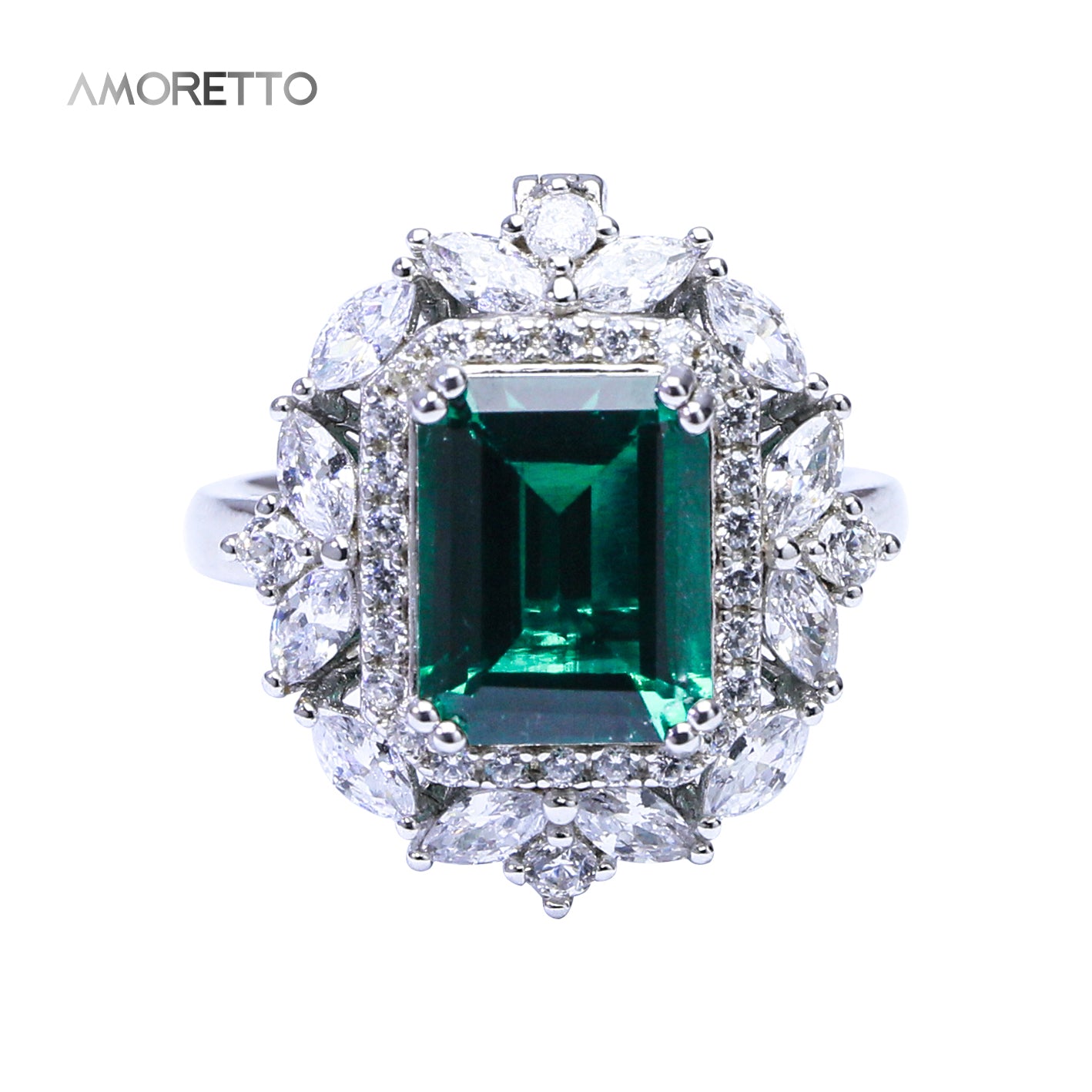 Gaia's Eden Emerald Crown Ring