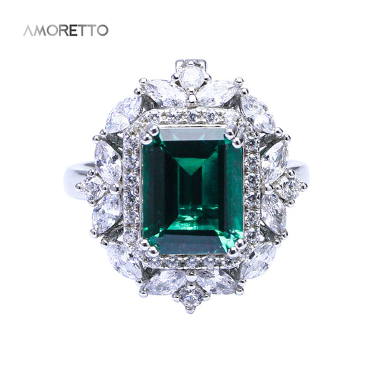 Gaia's Eden Emerald Crown Ring