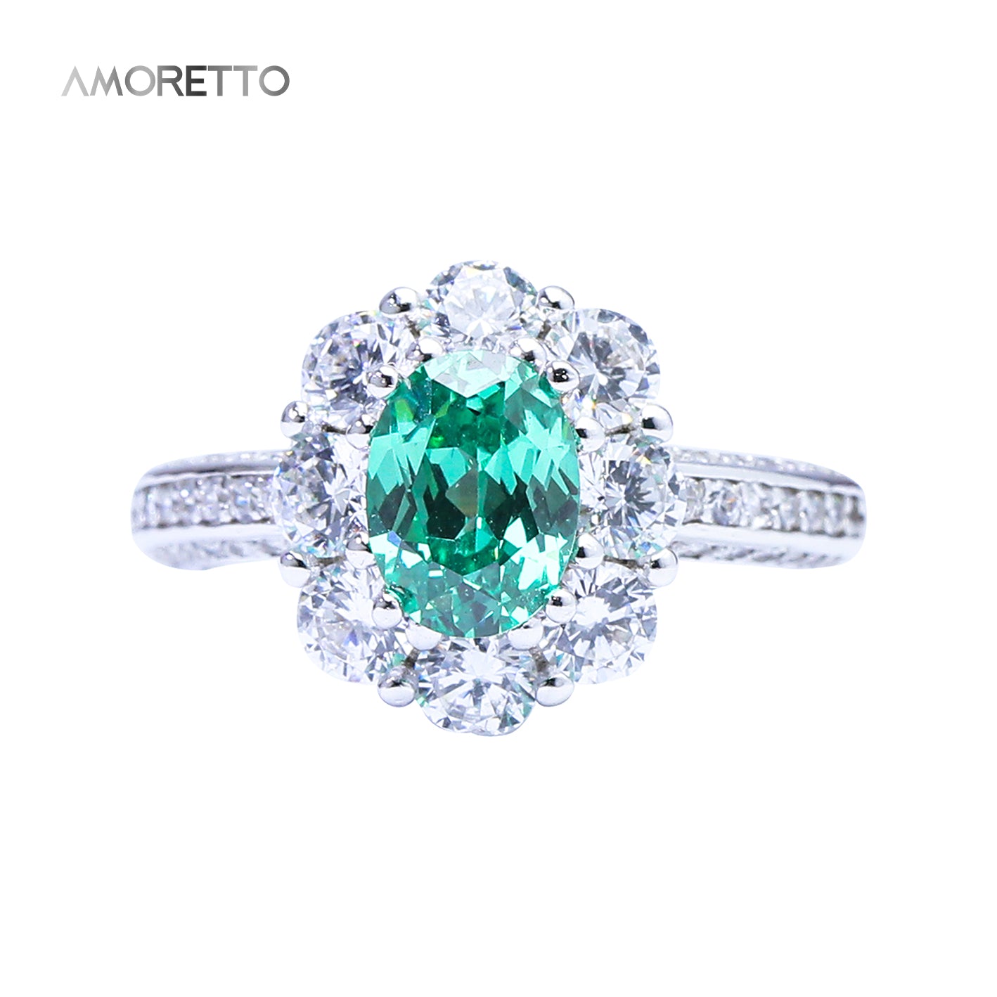 Athena Hex Tsavorite Paved Ring