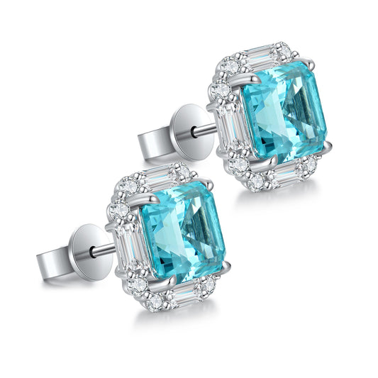 Bologna Paraiba Halo Earrings