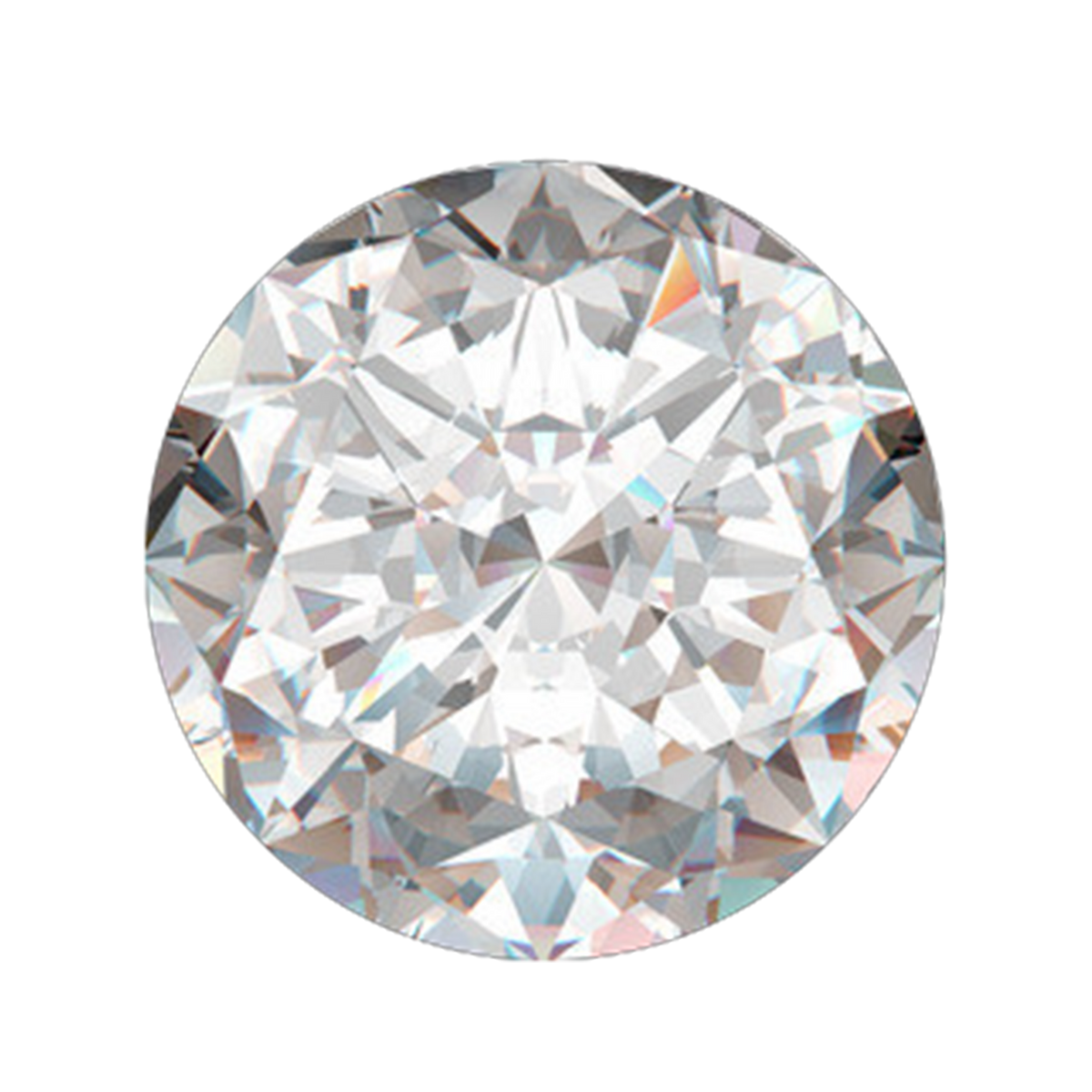 Round cut illustration. Individual stone appearance varies.