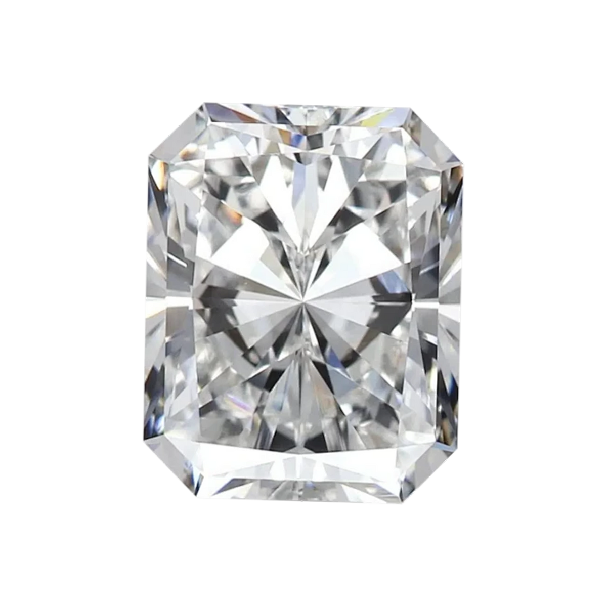 Radiant cut illustration. Individual stone appearance varies.