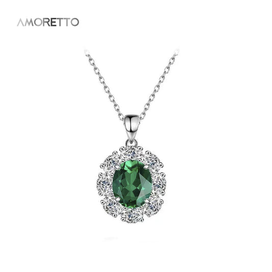 Timeless Grace Teal Oval Pendant