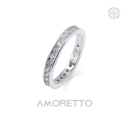 Brilliante Classic Band — Full Pavé Round HCD in Sleek Eternity Setting