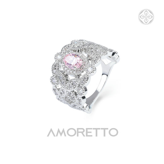 Aria Lace Ring – Fancy Pink *Fancy Pink Ornate Openwork Band Ring