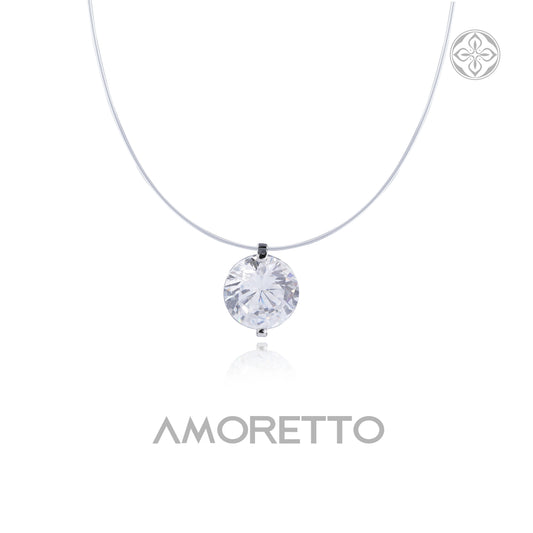 Brilliante Floating Necklace – 3-Ct Floating Illusion Pendant Necklace