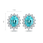 Capri Paraiba Halo Earrings
