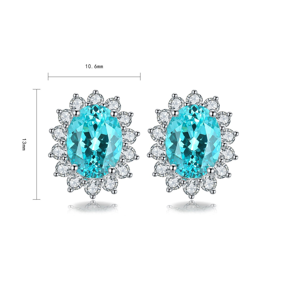 Capri Paraiba Halo Earrings