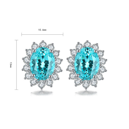 Capri Paraiba Halo Earrings