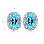 Como Paraiba Halo Earrings