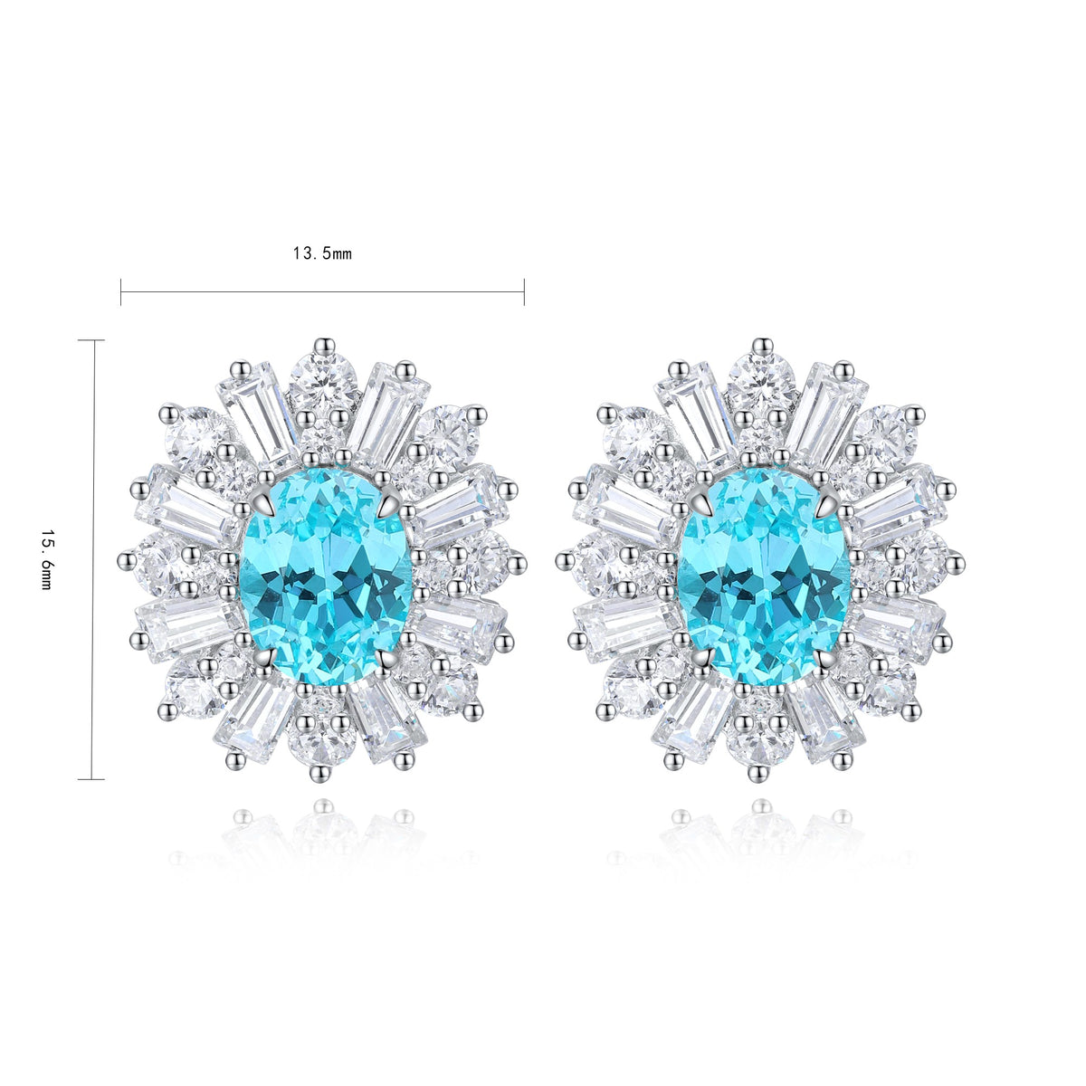 Trieste Paraiba Halo Earrings