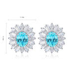 Trieste Paraiba Halo Earrings