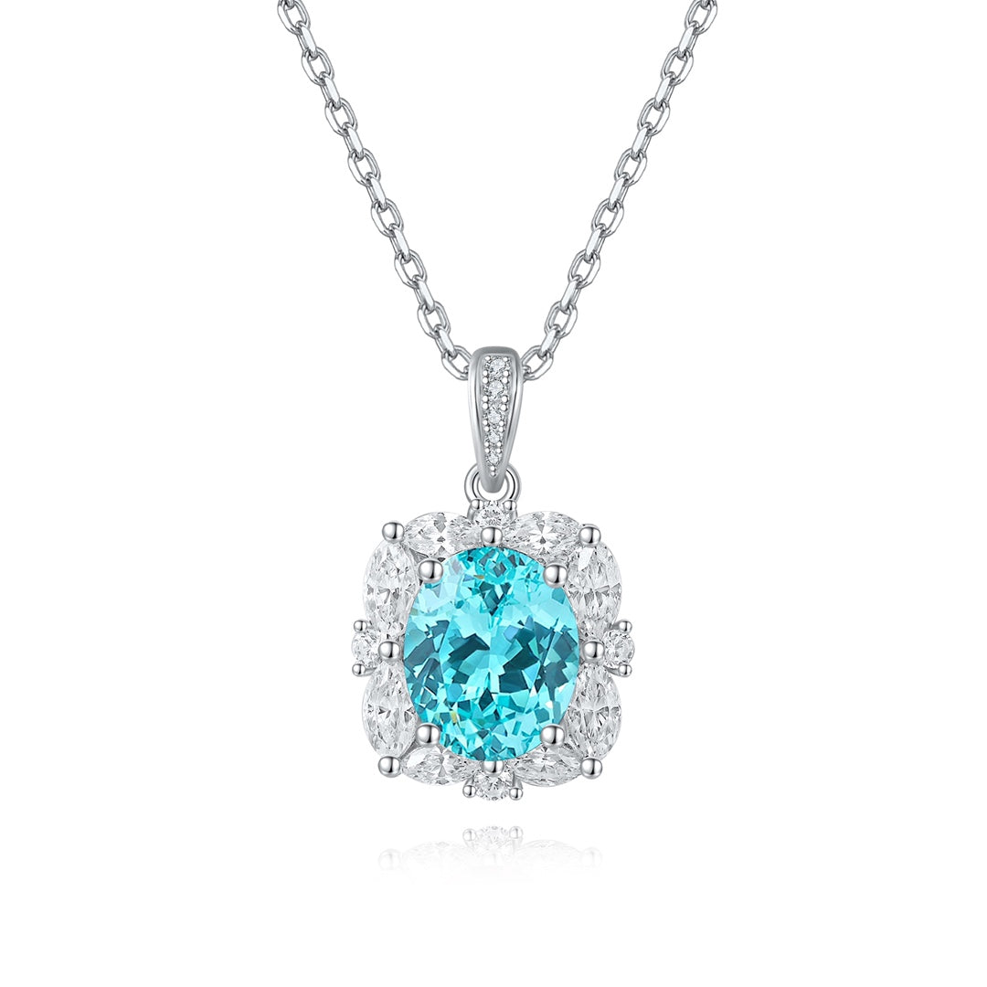 Capri Paraiba Halo Pendant