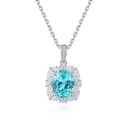 Capri Paraiba Halo Pendant
