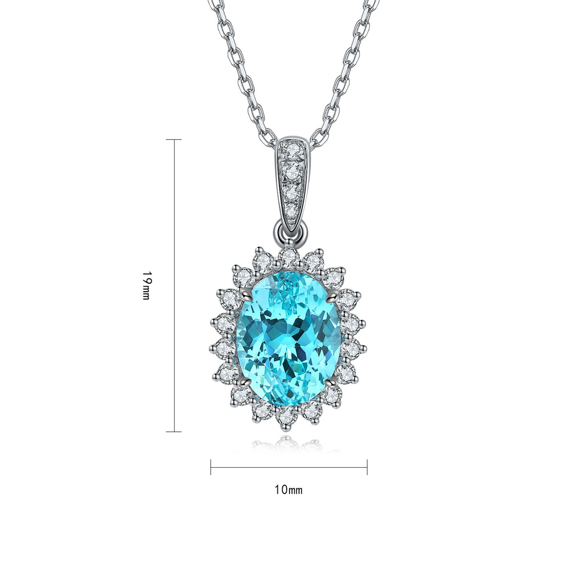 Pisa Paraiba Halo Pendant