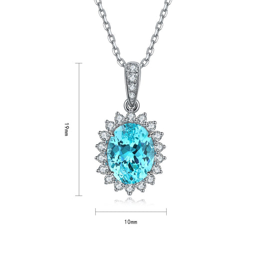 Pisa Paraiba Halo Pendant