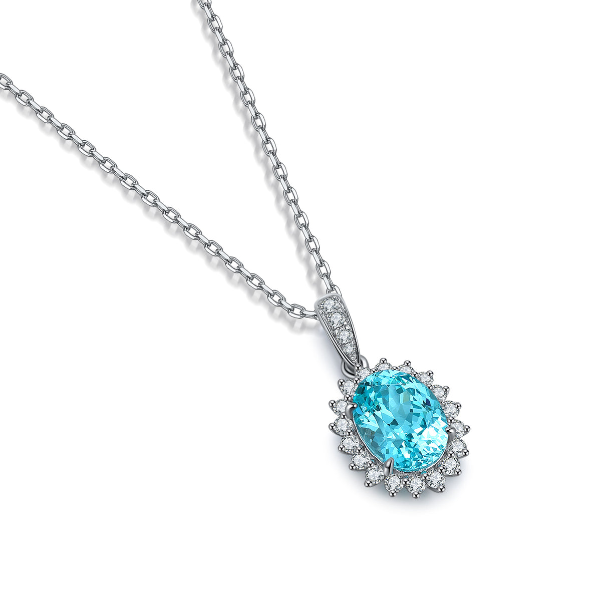 Pisa Paraiba Halo Pendant