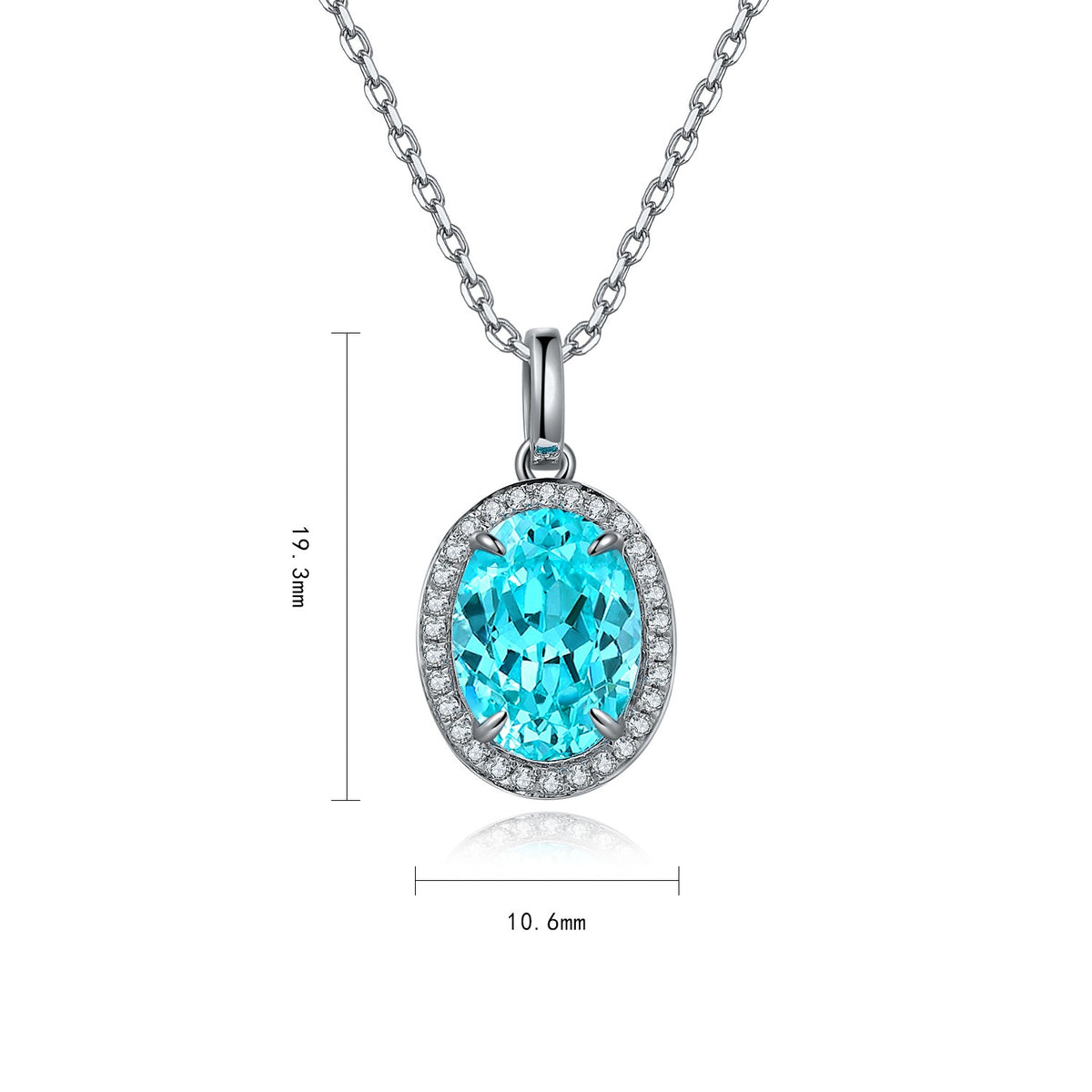 Como Paraiba Halo Pendant