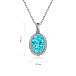 Como Paraiba Halo Pendant