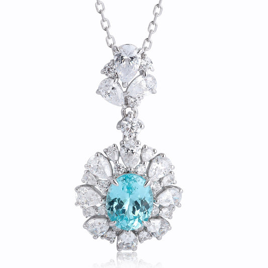 Palermo Paraiba Floral Pendant