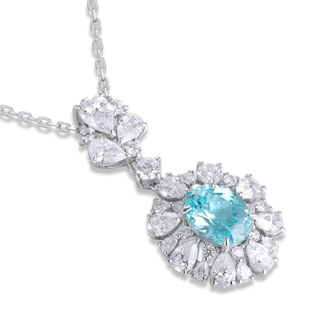 Palermo Paraiba Floral Pendant