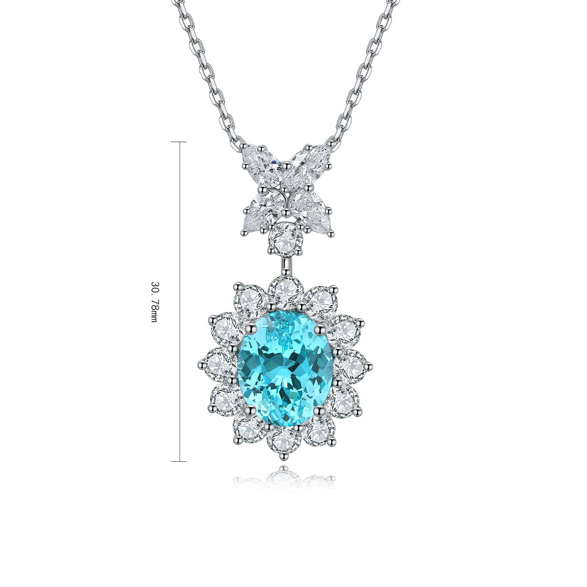 Amalfi Paraiba Halo Pendant