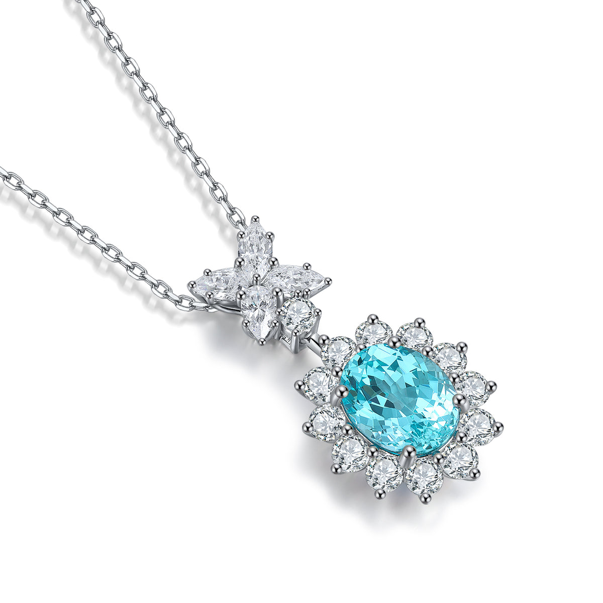 Amalfi Paraiba Halo Pendant