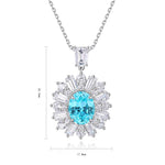 Trieste Paraiba Halo Pendant