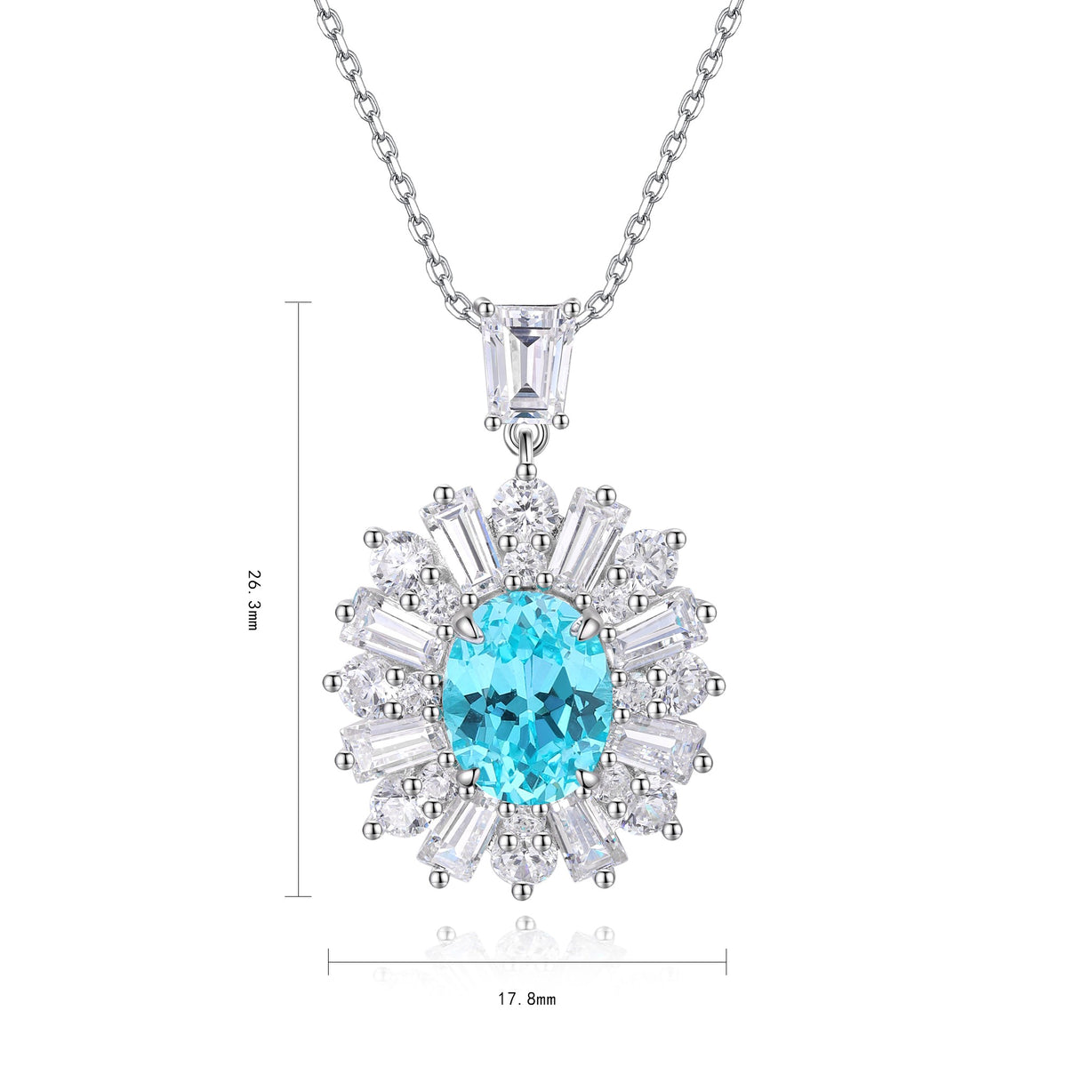 Trieste Paraiba Halo Pendant