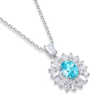 Trieste Paraiba Halo Pendant