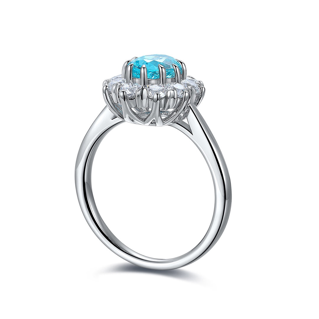 Lecce Paraiba Halo Ring