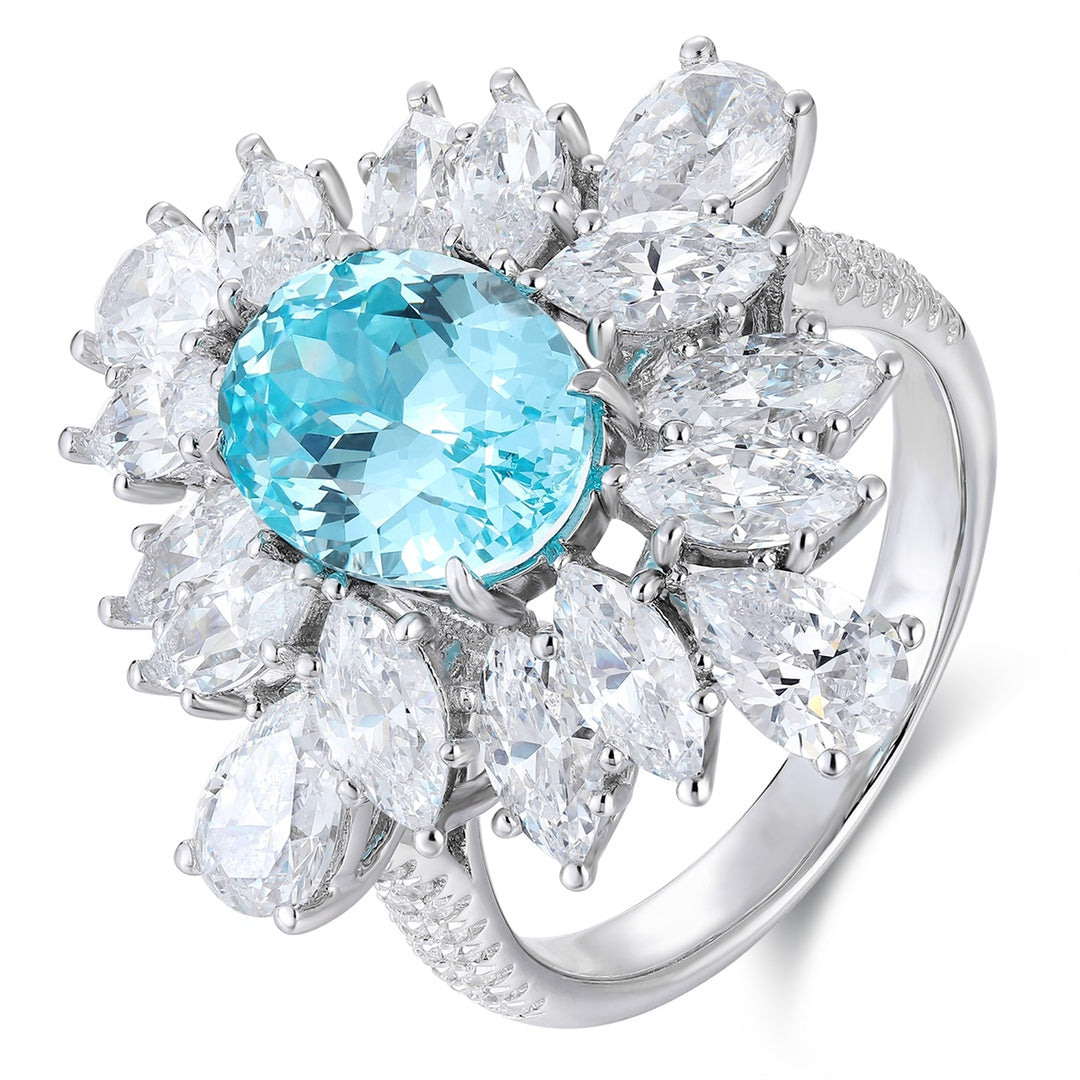 Positano Paraiba Floral Ring