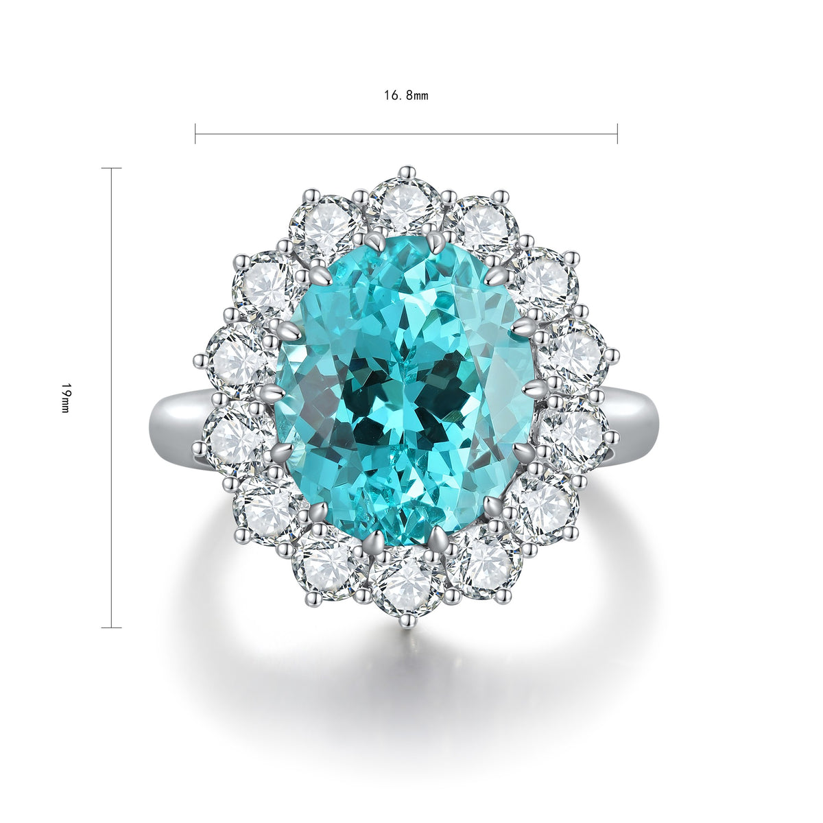 Palermo Paraiba Halo Ring