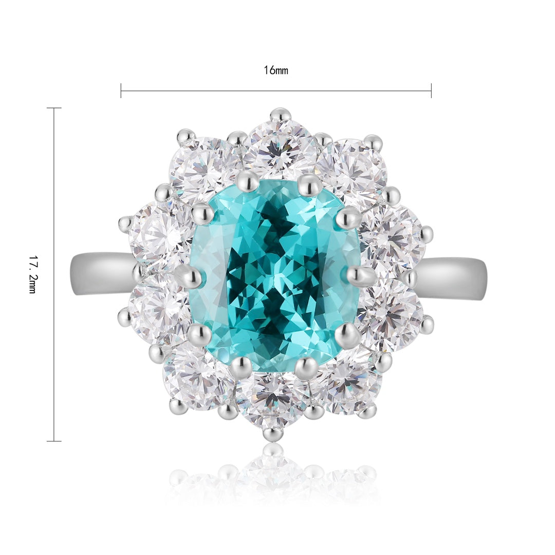 Ischia Paraiba Halo Ring