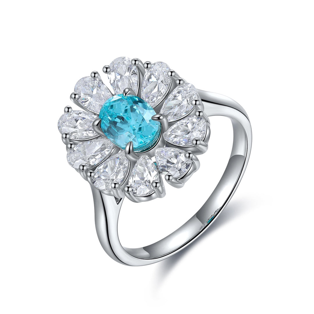 Napoli Paraiba Floral Ring