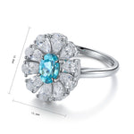 Napoli Paraiba Floral Ring