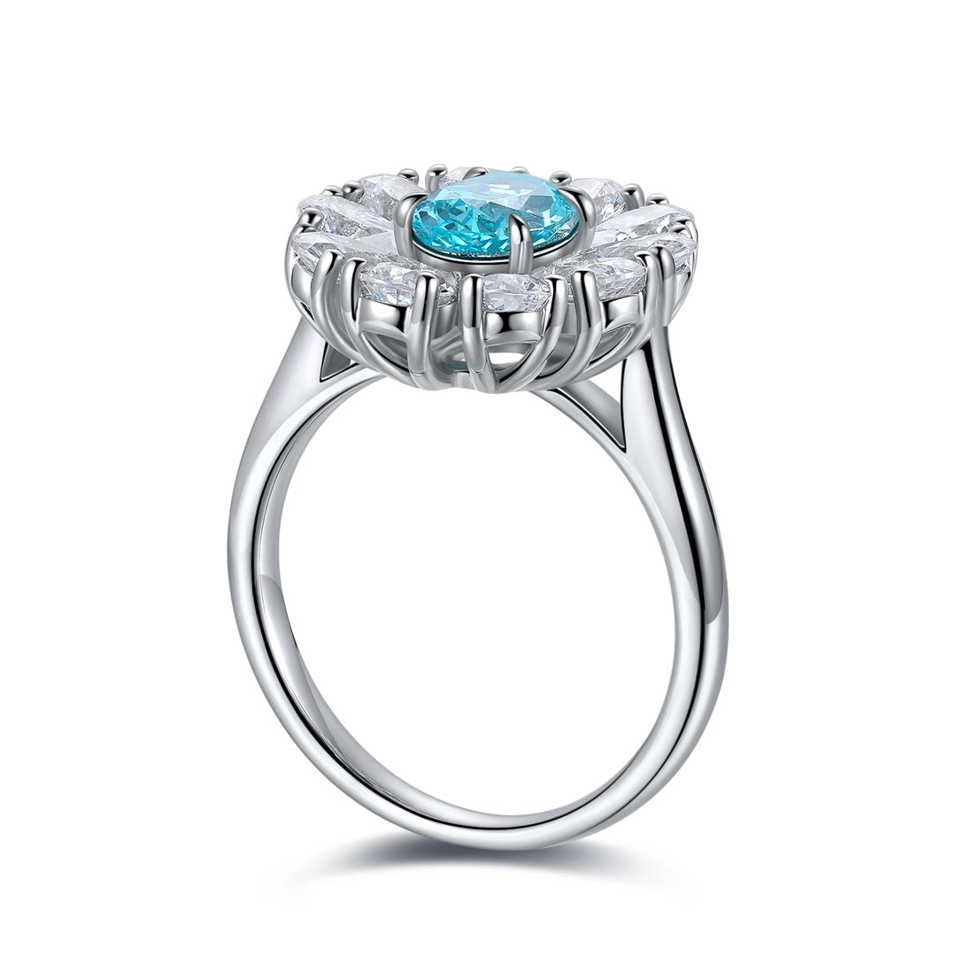 Napoli Paraiba Floral Ring